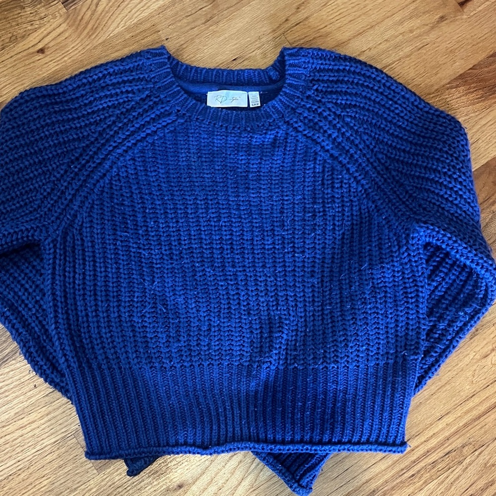 RD Style Navy Crew Neck Sweater